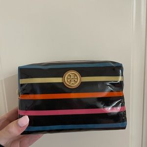 Tory Burch Striped Brigette Cosmetic Case